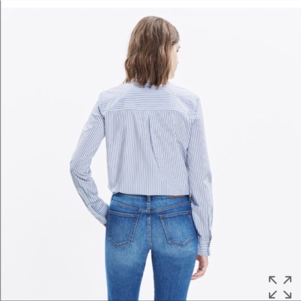 Madewell bookend stripe tie button down - Picture 2 of 5